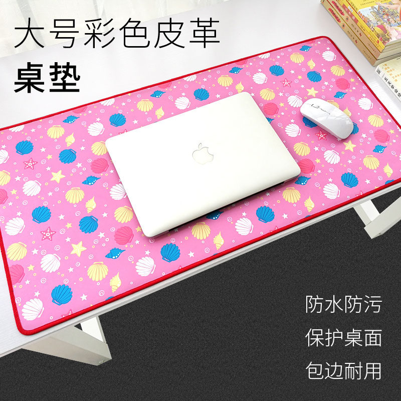 Leather waterproof mouse pad Super large size desk pad writing pad Keyboard pad Cute girl mouse pad custom