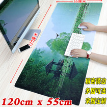 Micro-Xiang 120X55 game plus mouse pad lock edge cute animation scenery thickened notebook big table pad