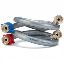 304 stainless steel metal cold and hot water hose water tube toilet water heater high pressure explosion proof connecting pipe 4 branch household
