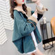 Velvet and thickened workwear parka cotton coat for women 2023 winter coat short style small Korean style loose fur collar cotton coat