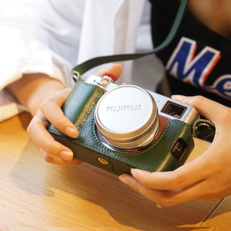 Fuji xs10 camera bag xt4 camera cover x100v protective sheath accessories retro genuine leather shell xt30ii base