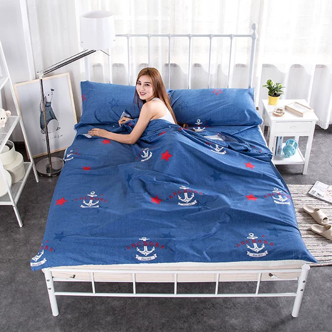 100% vệ sinh cá nhân xách tay túi ngủ trong nhà túi ngủ đi du lịch khách sạn trên khắp bẩn túi ngủ lót - Túi ngủ túi ngủ hình cá mập