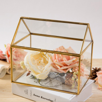 Nordic Wedding Card Box Glass Flower House Holiday Gift Home Residence Decoration Minima Perfume Jewellery Degaussing Containing Box