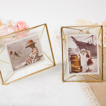 3D simple diamond glass photo frame creative specimen glass photo frame wedding photo decoration display table 67