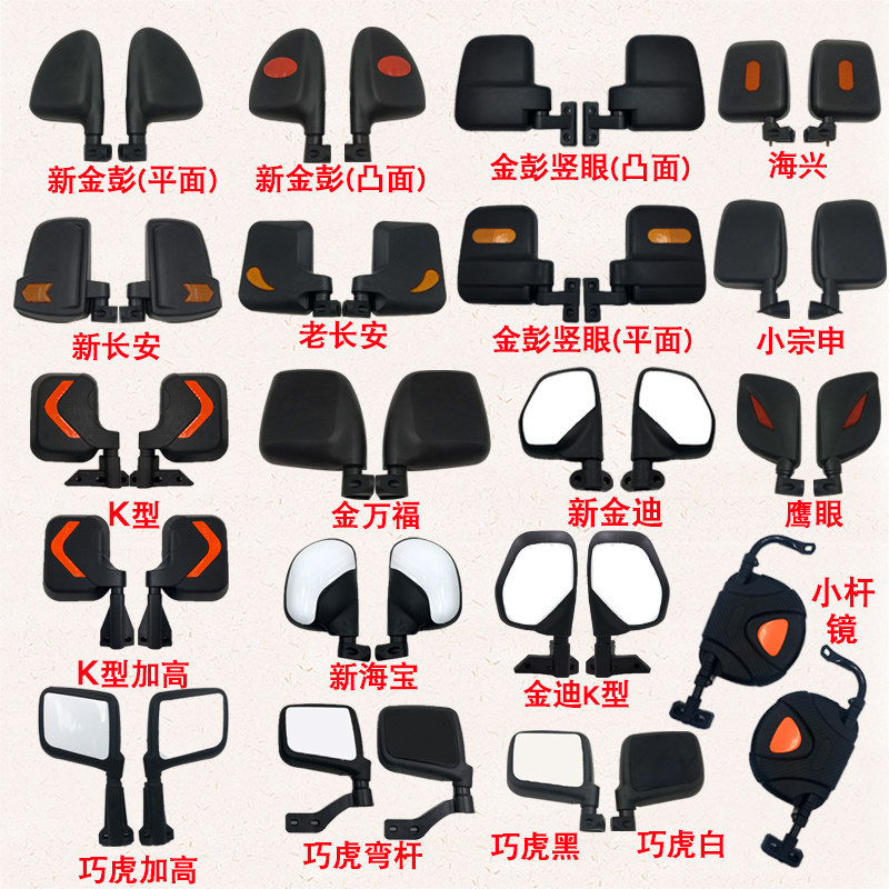 Fully enclosed fully canopy electric tricycle reflector Hypertherm Jindi Jinpeng electric quad reversing mirror rearview mirror