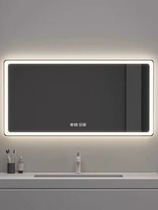 Miroir de salle de bain intelligent mural à led anti-buée avec lumière pour toilettes maquillage vanité