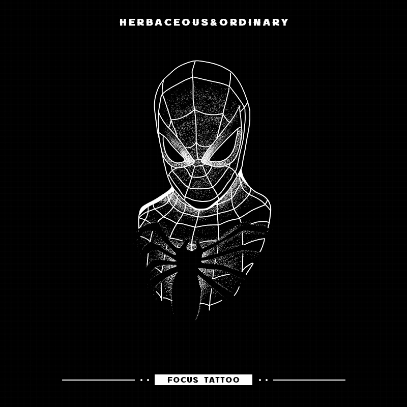 European and American Style Arm Spider-Man Herbal Tattoo Stickers, Juice-Based, Semi-Permanent, Waterproof, Long-Lasting, Washable, Non-Reflective for Men and Women