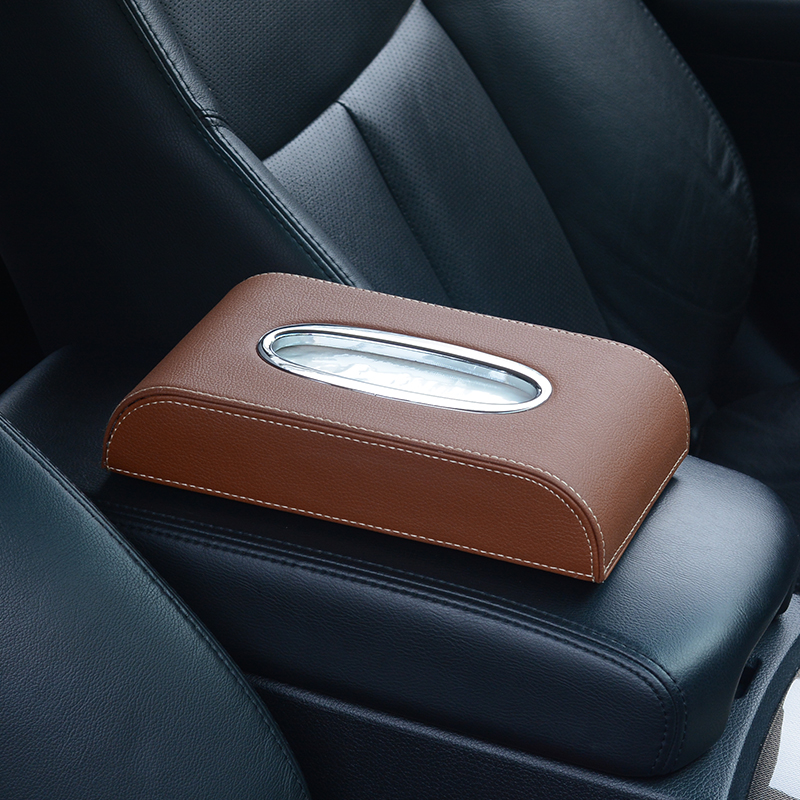Creative Car Tissue Box Seat Style Minimalist Fashion On-board Napkin Box Leather Cramps Car Interior Accessories-Taobao