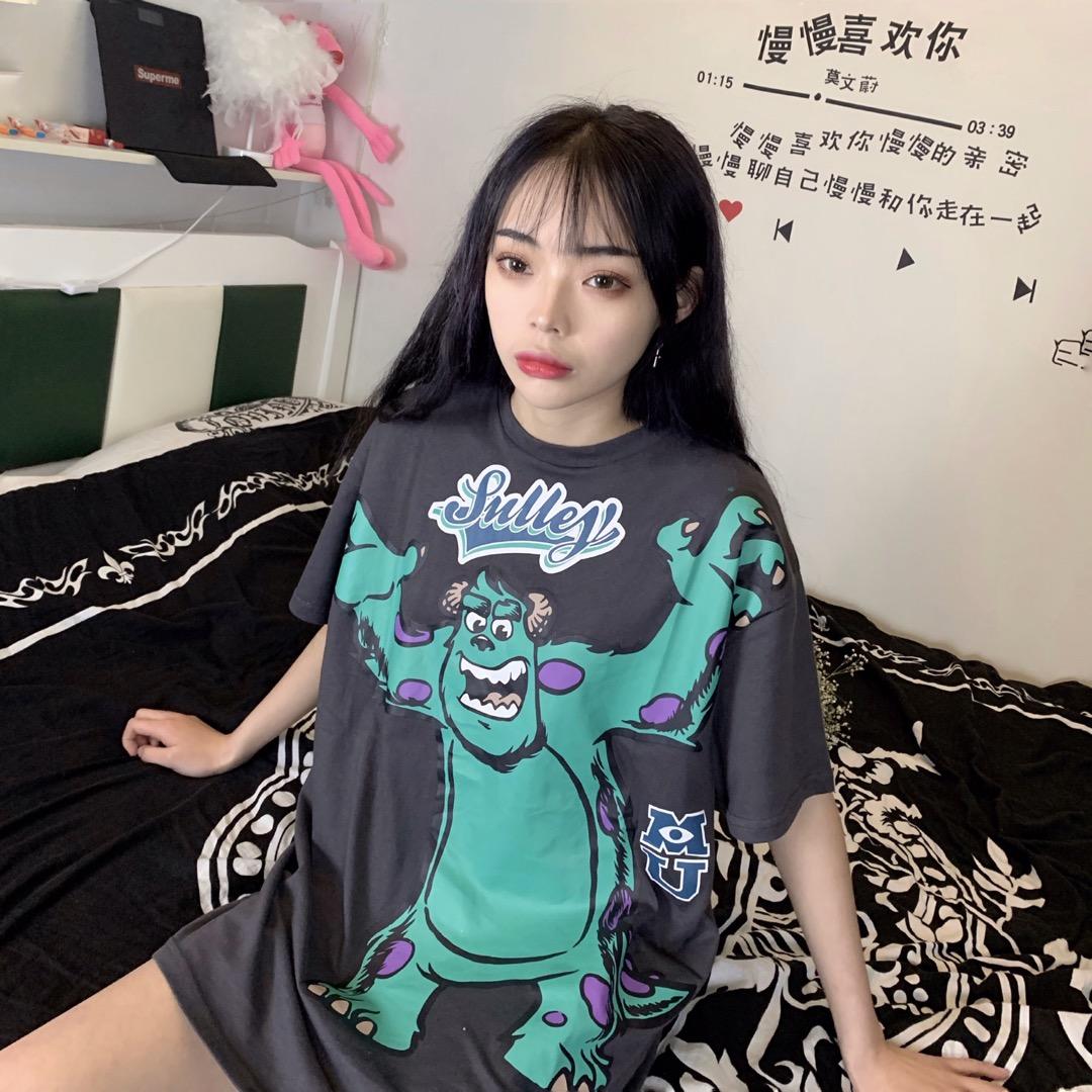 Monsters University Short Sleeve T-shirt Men's Summer Couple Wear 2022 New Fashion Brand Cotton T-shirt Clothes Women
