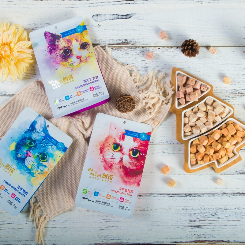 Mianxue Meow House Lon Nol đông khô 60g70g đồ ăn nhẹ cho mèo gà cá hồi cá ngừ dinh dưỡng vỗ béo cá khô - Đồ ăn nhẹ cho mèo