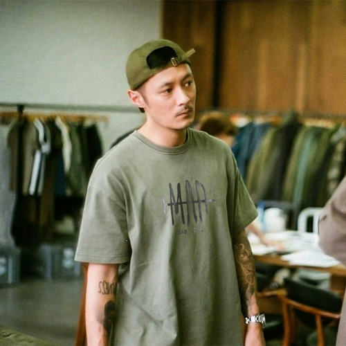 Летняя хлопковая брендовая футболка, Гонконг, короткий рукав