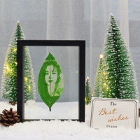 Резной защитный амулет, черная фоторамка