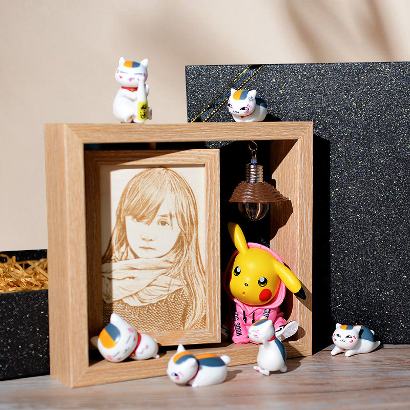 Woodcut Paintings Diy Handmade Birthday Gifts Women Send Girlfriends Creative 120 10 years old with a commemorative 520 Valentine's Day