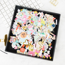 Bronzing Sticker pack Photo album DIY Decorative Sticker accessories Explosion box diy material with adhesive