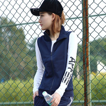 Gilet de sport pour femmes mince course en plein air fitness grande taille sans manches court cyclisme vêtements dextérieur printemps et automne