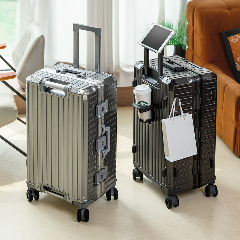 Brand Luggage, Extra-Large Capacity Suitcase, 25-Inch New Model, Three-Way Opening, Universal Wheels, 24inch Trolley Case, Sturdy and Durable