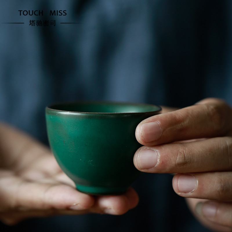 Touch MissDay style coarse pottery tea set design sensational creative mug color glazed cloak cup tasting cup tea ware accessories