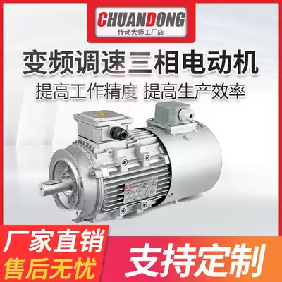 Three-phase inverter motor aluminum shell vertical YVF250 370 750W 1 1 1 5 2 2 3KW vertical and horizontal