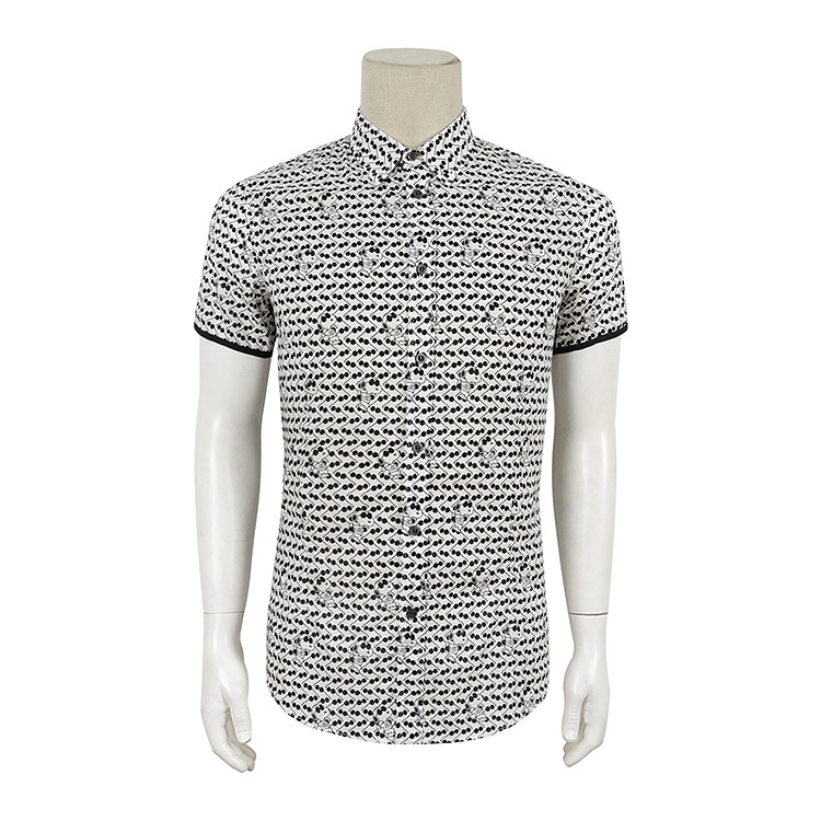 Special 360-I CE Summer Men's Short Sleeve Shirt History Nubi Pattern Design Cotton Tunis