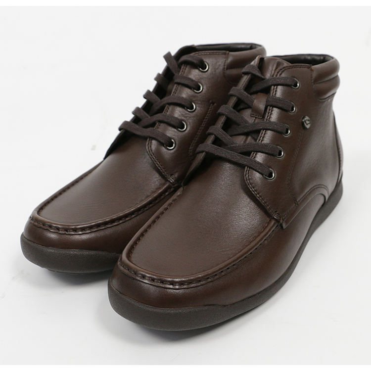 Special 599 - B AUN B FFEL Cafe - Color Boots with High - gang Boots Men wear - resistant rubber base pure cowskin Italy