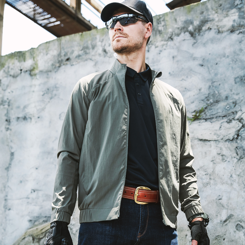 Eagle Claw Action Fall 2021 New Casual Jacket Men's Thin Stand Collar Anti-Splash Tactical Business Commuter Jacket