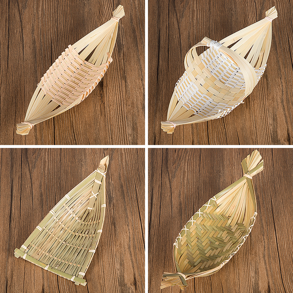 Creative Boat Type Dried Fruit Tray Living Room Storage Basket Bamboo Woven