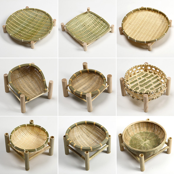 Shelf Hotel Restaurant Snack Fruit Snack Plate Bamboo Woven