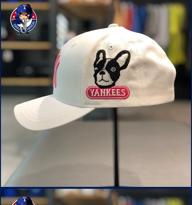 MLB hat couple phim hoạt hình thêu chó đích thực 19 mũ Yankees NY mới in mũ bóng chày hoang dã - Bóng chày