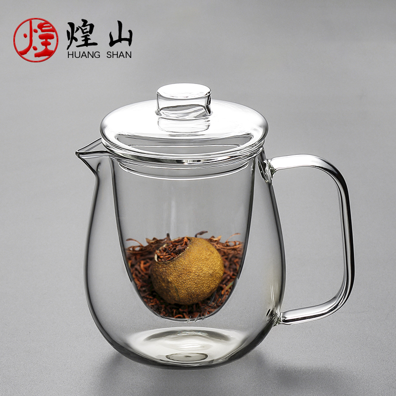 Glass Piaoyi Cup household tea separation bubble teapot small green mandarin special cup filter liner single teapot