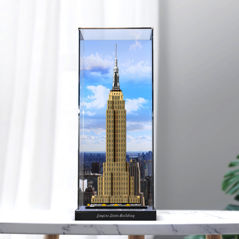 Suitable for LEGO 21046 acrylic display box construction series Empire State Building building blocks transparent model dust box