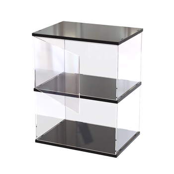 Mirror acrylic display box storage box suitable for le high building blocks toys gundam transparent box figure dust cover