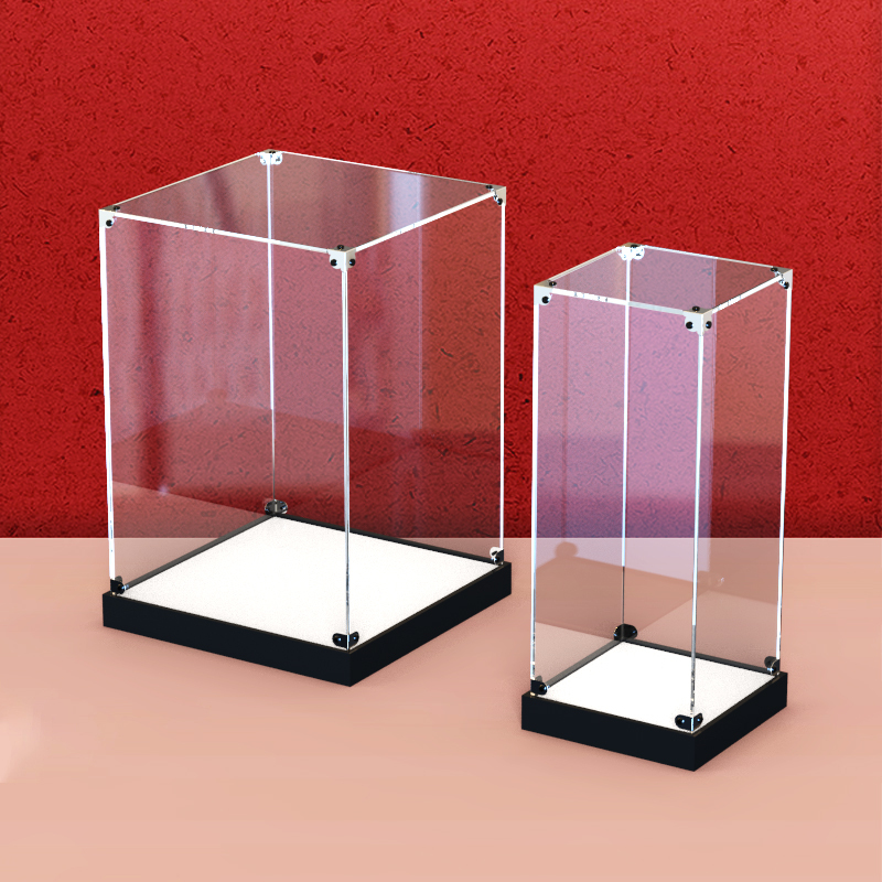 Multi-Size Acrylic Display Box Model Figure Transparent Dust Cover Le High-Capacity Storage Box Building Block Acrylic Box