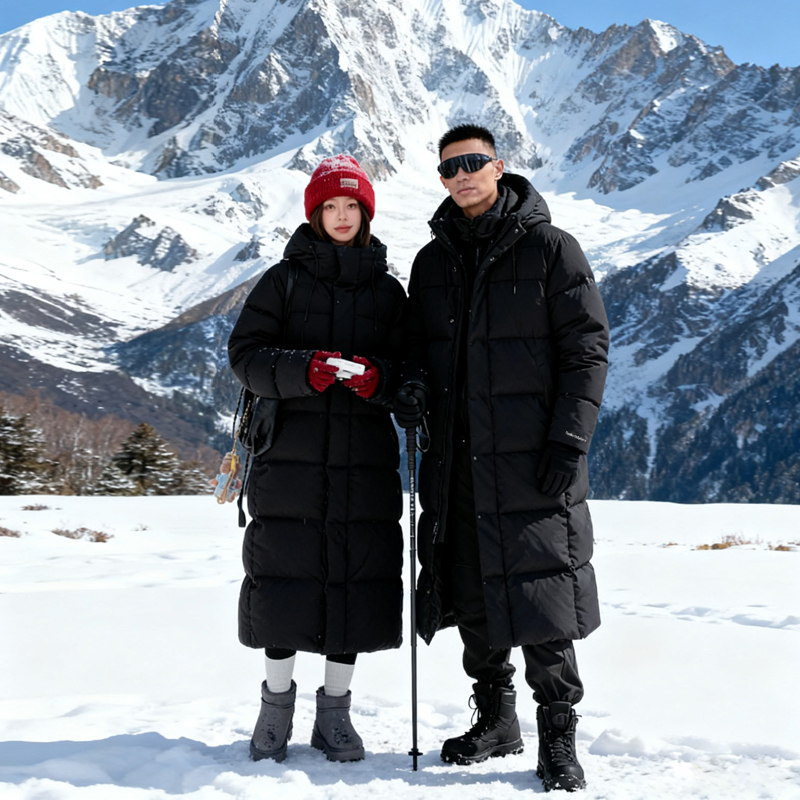 95 White Duck down Black down Jacket for Women, Mid-Length, over the Knee, 2025 Winter New Model for Extreme Cold 95 White Duck down Black down Jacket for Women, Mid-Length, over the Knee, 2025 Winter New Model for Extreme Cold