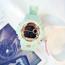 Unicorn watch cute ins Super fire electronic watch Matcha green female middle school student Korean girl waterproof sports