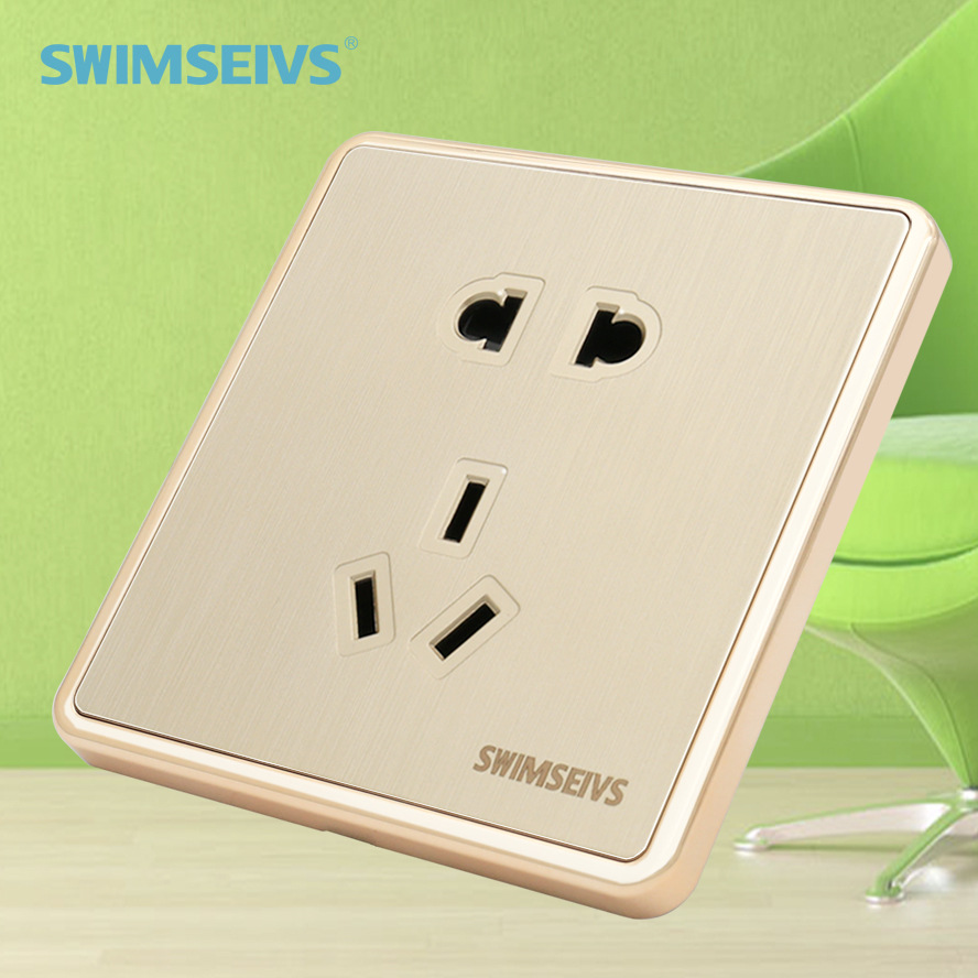 Household 5 five-hole socket two or three plug USB large board switch 16A air conditioning plug 86 type switch socket panel package