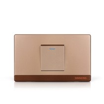 Frameless Big Board champagne gold wall switch socket 118 Middle board one single open single control switch household