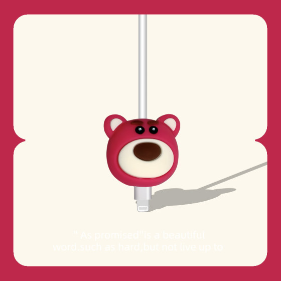 适用所有数据线头通用保护套苹果oppo小米vivo专用网红ins维尼熊卡通皮卡丘充电器头硅胶usb咬线器防折断破损