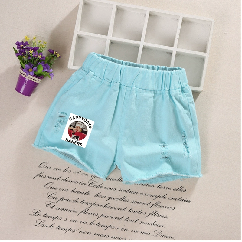 Quần short trẻ em mới bé trai màu rắn Quần short mùa hè trong quần lớn trẻ em nóng bỏng denim màu nhạt không phai quần short trẻ em - Quần jean quần áo thể thao trẻ em