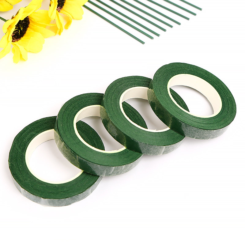 Floral adhesive tape green adhesive tape brown adhesive tape flowers packing material bouquet gardening green rubberized fabric DIY material