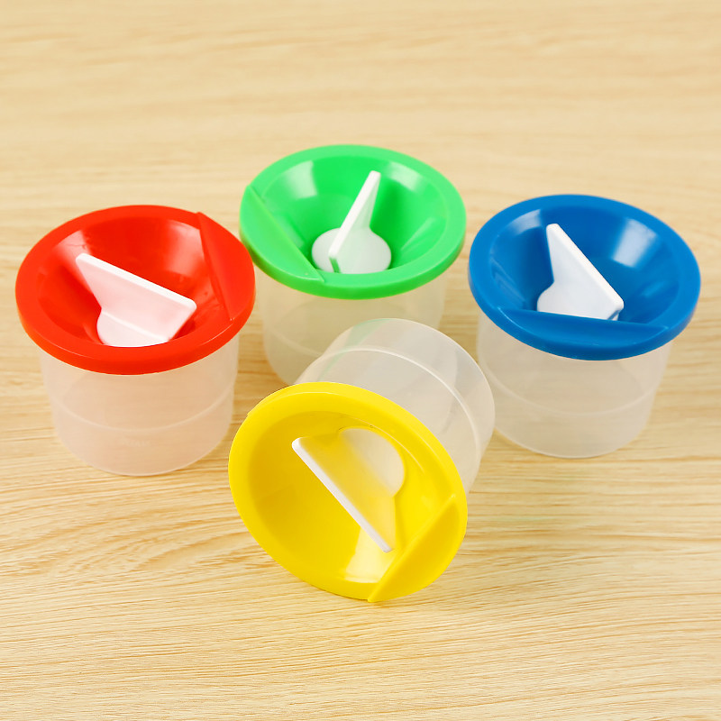 Wash Pen Cup Nursery School Children DIY Painting Paint Cup Foreign Trade Outlet Original Monotone Color Pan Creative Beauty Rau Tool