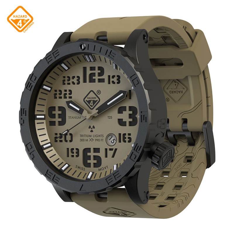 Hazard4 American crisis 4 Watch men titanium alloy tritium luminous tactical military watch 300m diving waterproof