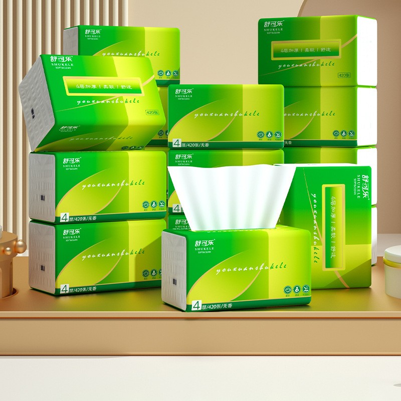 24 packs of 420 large removable toilet paper napkins large size toilet paper Shu Cola family affordable toilet paper towels
