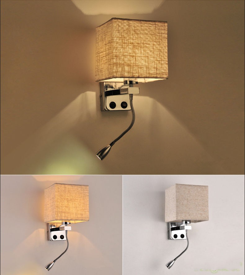 Modern LED Cloth Wall Lamp Wall sconce Light Hallway Bedroom Bedside lighting eBay