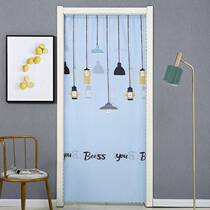 Toilet door curtain full shade waterproof free to punch 2021 new shelter minimalist home partition magic sticker curtain