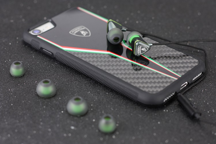 Automobili Lamborghini Huracan I02 In Ear Headphone w/ Mic Remote and Excellent Ear Canal Fit