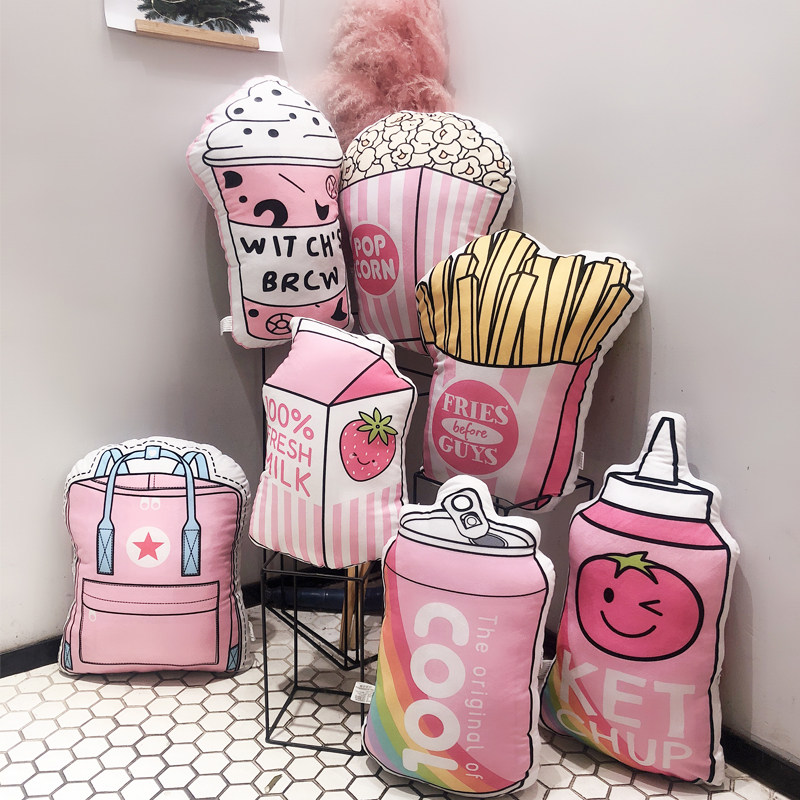 INS Net Red North Eurowind Girl Hearts Snacks Cute Cartoon Afternoon Nap With Pillow Girls Gifts Car Sofa Cushions