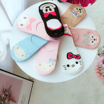 Cute Cartoon Spring Summer Fall Lady Full Pure Cotton Low Helper Antibacterial Sweat and Deodorant Shallow Stomp Sports Boat Socks