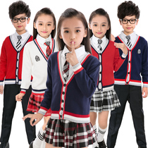 New Years Day childrens chorus clothing recitation performance clothing kindergarten autumn and winter class clothing students British school uniform suit