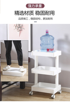  Beauty salon multi-function hot dyeing tool car Mobile brake pattern embroidery nail art quality trolley plastic shelf