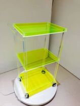  New barber shop hair salon beauty salon hot dyeing special net celebrity tool cabinet folding cart acrylic stainless steel